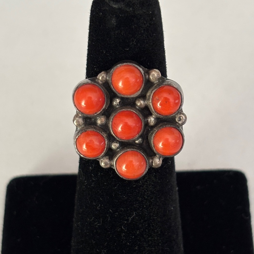 Vintage Native American Coral Ring